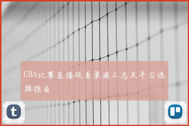 CBA比赛直播观看渠道汇总及平台选择指南